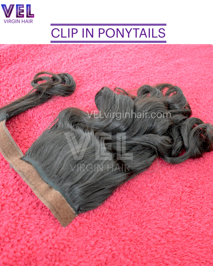 Clip in Ponytails - Virgin Wavy